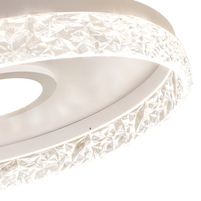 Tabita LED Ceiling Light Crystal Ceiling Light Dimmable Round Ceiling Light, 3.9" H x 19.7" W x 19.7" D
