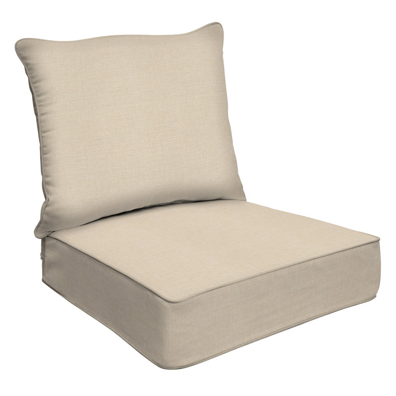 Outdoor Deep Seating Cushion Set – Comfortable, Durable, Weather-Resistant Design - Basics by Wayfair™, Sand, 23" W x 25" D