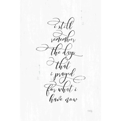 " I Prayed "