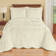 Luxe Textured Diamond Design Scalloped Edge Oversize Bedspread
