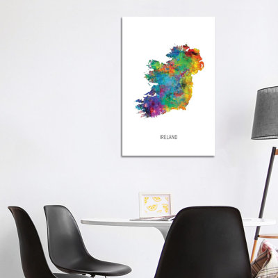 Ireland Map by Michael Tompsett - Wrapped Canvas Gallery-Wrapped Canvas Giclée