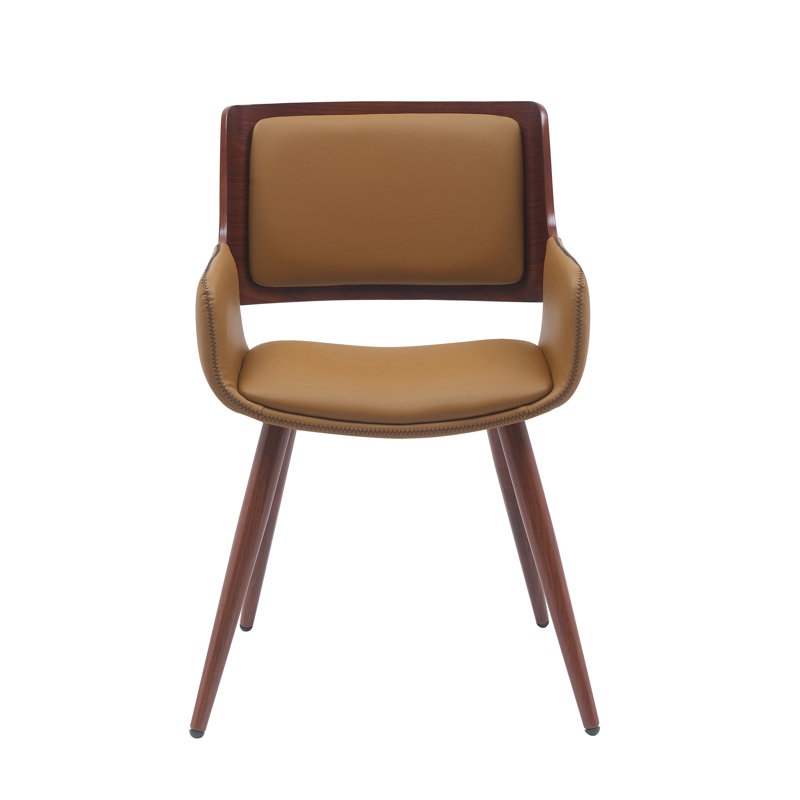Nunda Faux Leather Mid-Century Dining Chair, Desert Sandstone