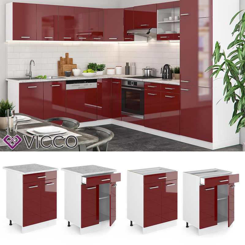 Menderes Glossy Base Unit, Red
