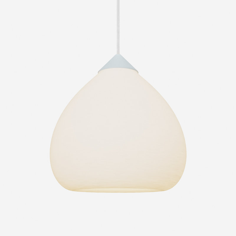 Gulp Pendant Light, 17.6" H x 9.45" W x 9.84" D, Snow, White