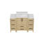 Armoire de meuble-lavabo à simple cuve l 48 po x P 22 po x H 34 po avec comptoir blanc-1526720897