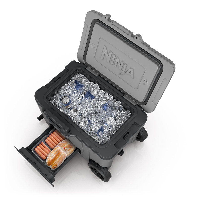 Ninja FrostVault 45QT/42L Wheeled Cooler with Dry Zone FB245UK, Grey