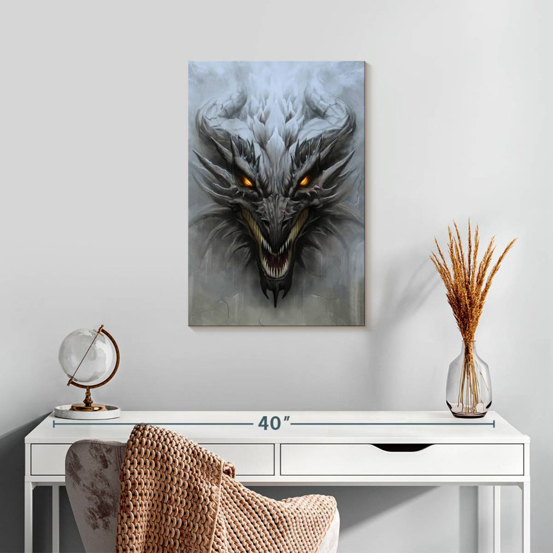 Kelan Fierce Dragon Head, 24" H x 16" W