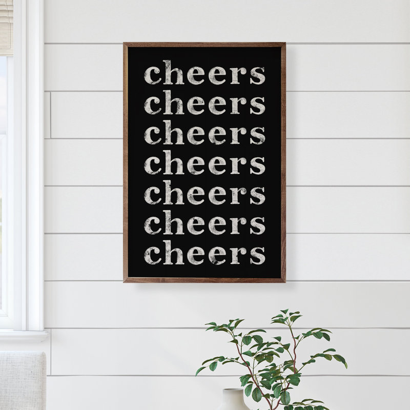 Répétition Cheers - noir, H 36 po x l 24 po
