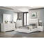 Contemporain 5 chambres à coucher blanches pour grand lit, lit en similicuir avec tête de lit à canal, tiroirs de rangement, poignées, table de chevet, commode, miroir et commode grand moderne, design, pièces,-135477021-135477024