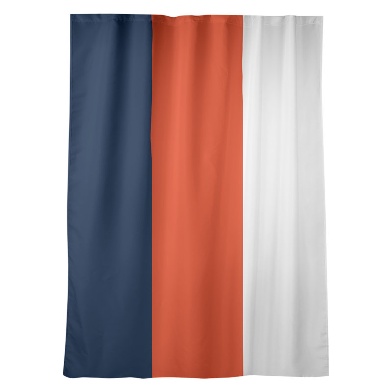 Mississippi Rebellion Sateen Room Darkening Curtain Single Panel, Orange/ Navy