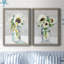 Tournesol I - ensemble de 2 peintures sur toile encadrées-1966281002-1966281003