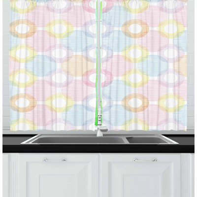 Geometric Pointed Kitchen Curtain