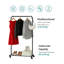 Portant à vêtements en métal avec roulettes, tablette de rangement en filet dense, capacité de 110 lb et 2 freins-711201141