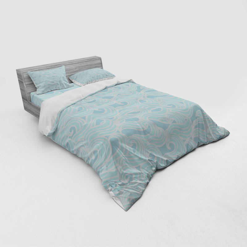 Coastal Polyester Duvet Cover, Queen Duvet Cover + 3 Additional Pieces