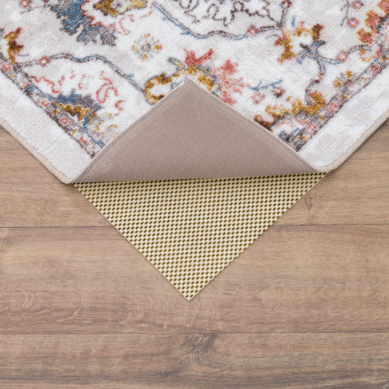 Ultra-Slim Non-Slip 8' x 10' White Rug Gripper Pad
