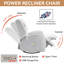 Fauteuil inclinable électrique pivotant et berçant avec coussin de soutien lombaire et cervical, degré de pivotement maximal de 270 °, mécanisme de mouvement robuste avec ports USB et Type-C