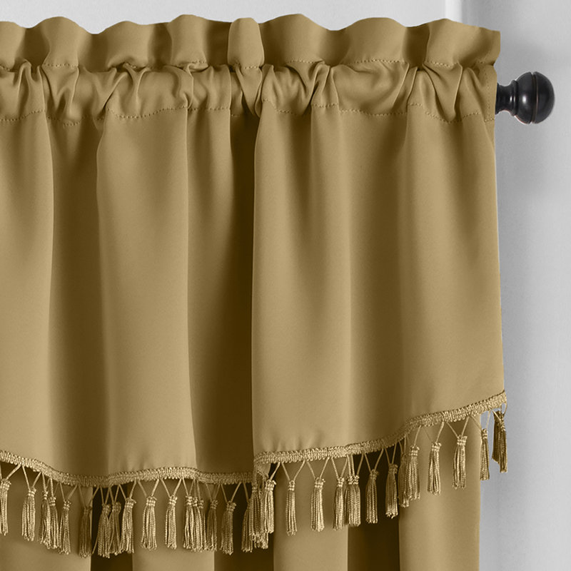 Conan Scalloped Window Valance, Gold