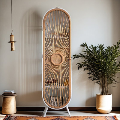 Pastoral style woven bookcase