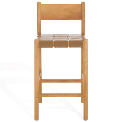 Hentges Woven Leather Counter Stool