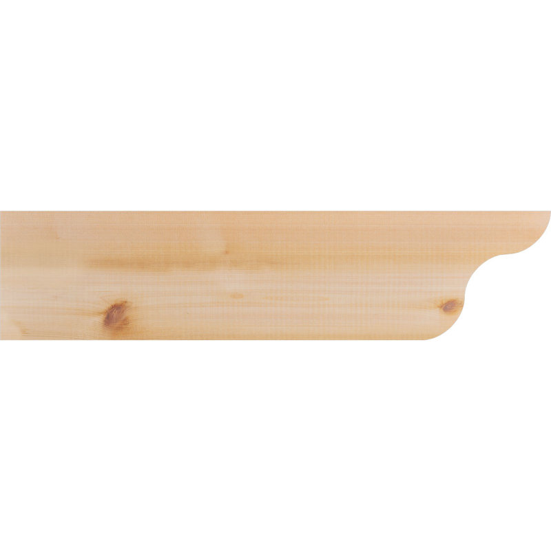 Queue de chevron lisse Carmel, Cèdre rouge de l'Ouest, 8"H x 3 1/2"W x 32"L