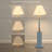 Cyndra 63'' Standard Coastal Shutter Floor Lamp - 3 Way Switch - Linen Shade-1406123230