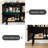 59"Wide Rattan Sideboard Buffet Cabinet with Hand-Woven Design,,Adjustable Shelves,Versatile Storage for Dining Room & Kitchen-1741382893