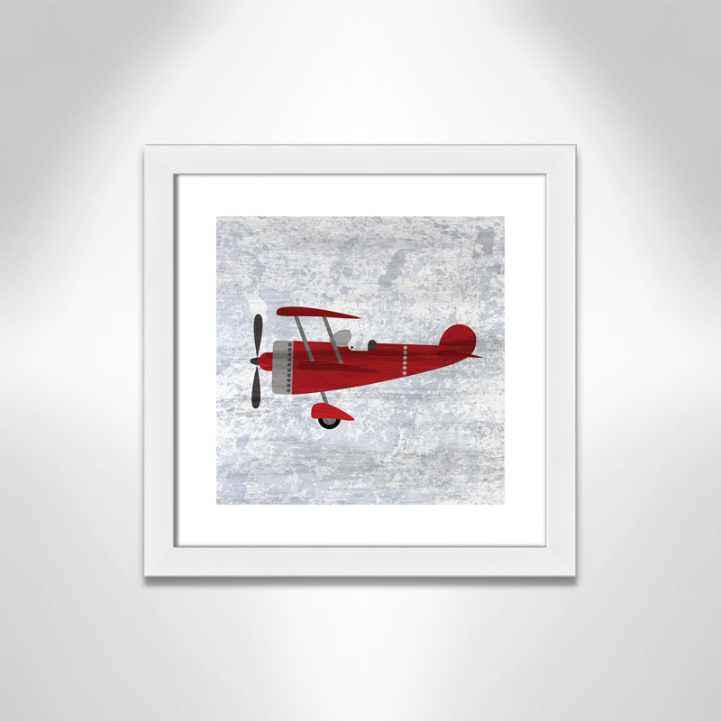 Impression sur papier rouge 2, H 16 po x l 16 po x P 0,6 po, Encadré plat blanc
