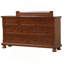 Commode 7 tiroirs avec boutons ronds et pieds en chignon