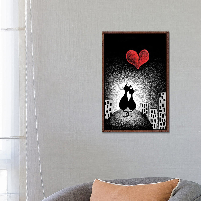 Faithfulness by Ben Heine - Print on Canvas, 66.04 cm H x 45.72 cm W, Classic Brown Wood Framed