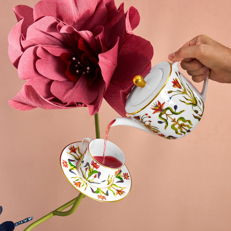 Grand Tour Tea Cup + Saucer S/2