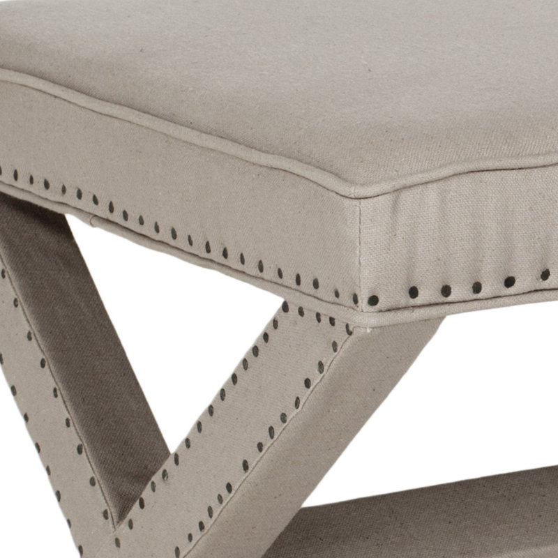 Lawrey Linen Upholstered Bench, Taupe