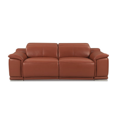 Global United Genuine Italian Leather Power Reclining Sofa