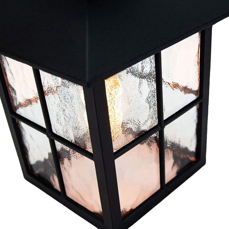 Corrie Black 1 - Bulb Outdoor Semi Flush Mount