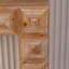 Console de style rustique à relief géométrique 59,06 po - Table d'entrée en bois massif et panneau de fibres à densité moyenne avec détails sculptés en 3D pour le salon / couloir