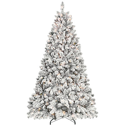 Flocked Christmas Tree With Metal Stand