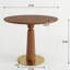 Table de salle à manger ronde 31,5 pouces avec pieds en bois massif et table en bois massif