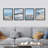 " Aerial View Blue Ocean Wave Beach Shore " 4 - Pieces-90605213-90605208