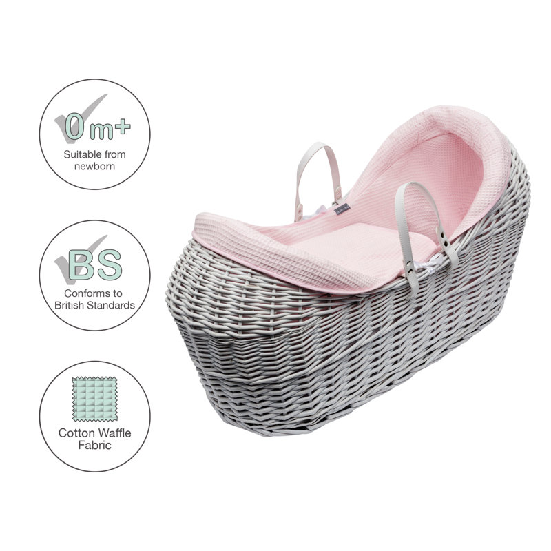 No Pattern Moses Basket Bedding Set