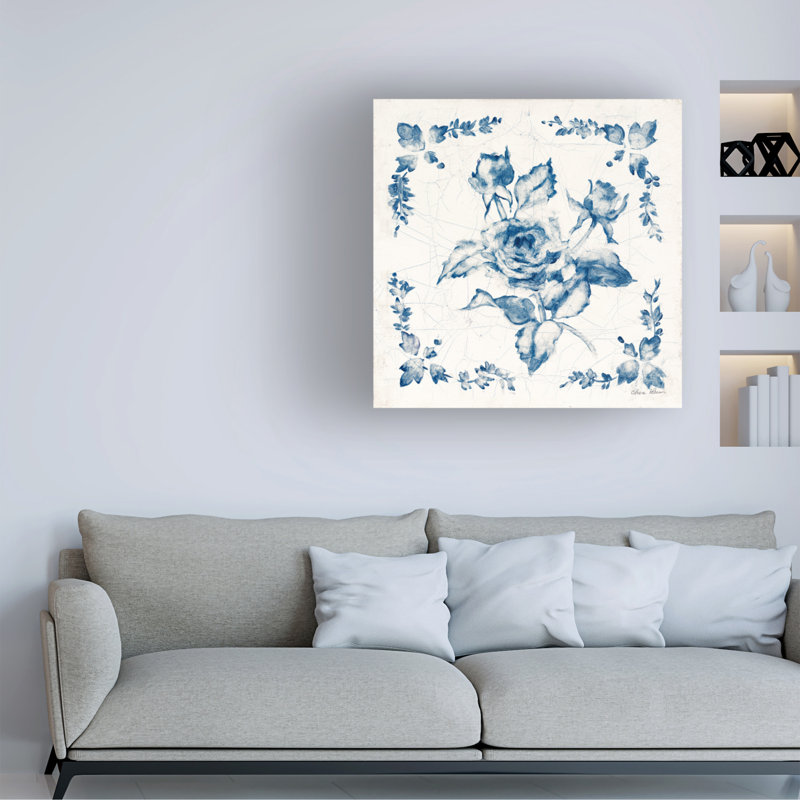 Œuvre d'art sur toile bolaire Cheri Blum, Bleu, H 14 po x l 14 po