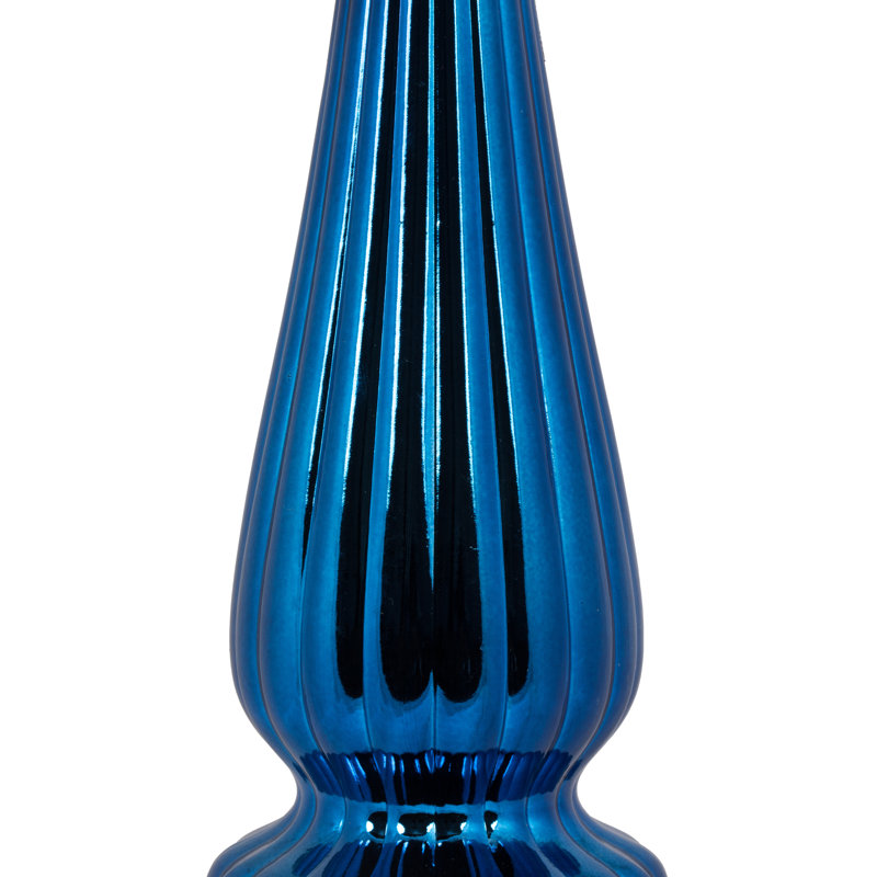 14" Finial Drop Christmas Ornament UV, Midnight Blue
