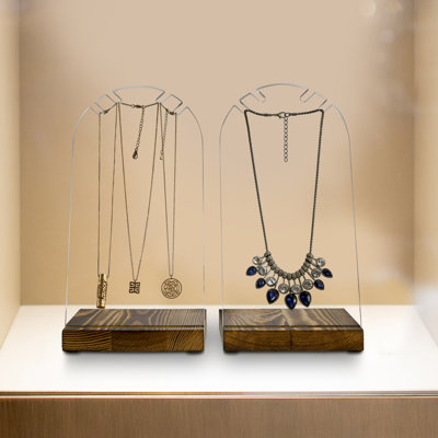 Wood Base Necklace Jewellery Stand