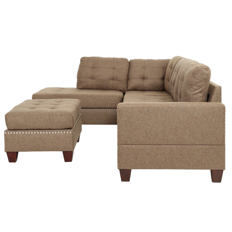 31.5*30" Left Seat Module For Modular Sectional Sofa,Chenille,2 Colors, Brown Chenille