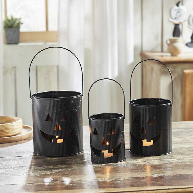 Ensemble de 3 seaux Jack-O-Lantern