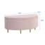 Pink Velvet Storage Bench with Metal Legs, Upholstered Storage Box Footstool for Hallway, Living Room & Bedroom