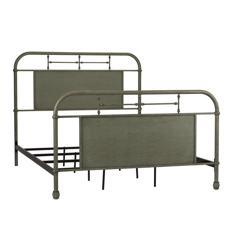 Edmund Metal Standard Bed, Full, Navy