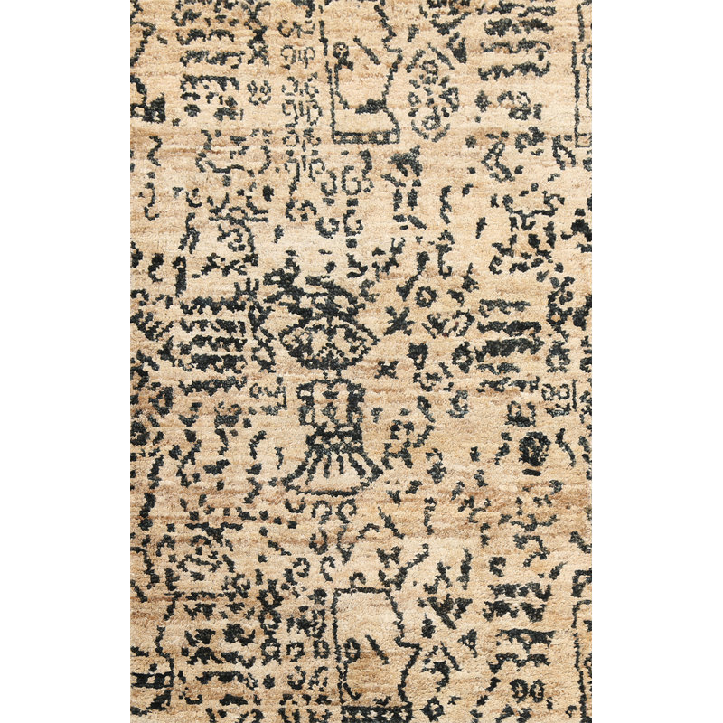 Tapis unique en jute noué à la main 3 pi 11 po x 5 pi 9 po New Age