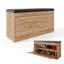 Blak Faux Leather Upholstered Storage Bench-254299138