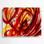 Aquarelle abstraite, art mural en métal rouge 8