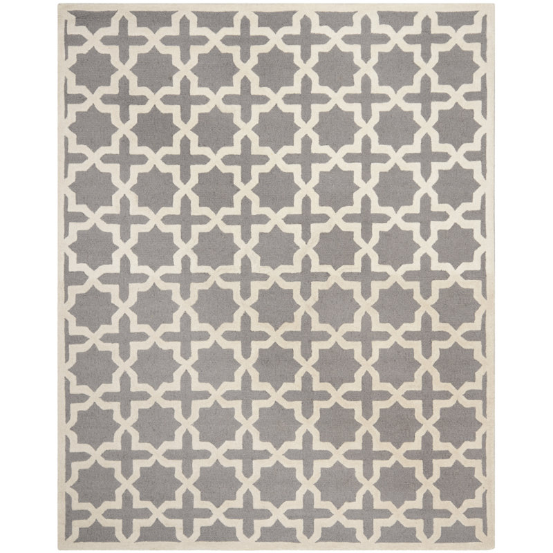 Igna Hand Tufted Wool Geometric Rug, Rectangle 11'6" x 16'