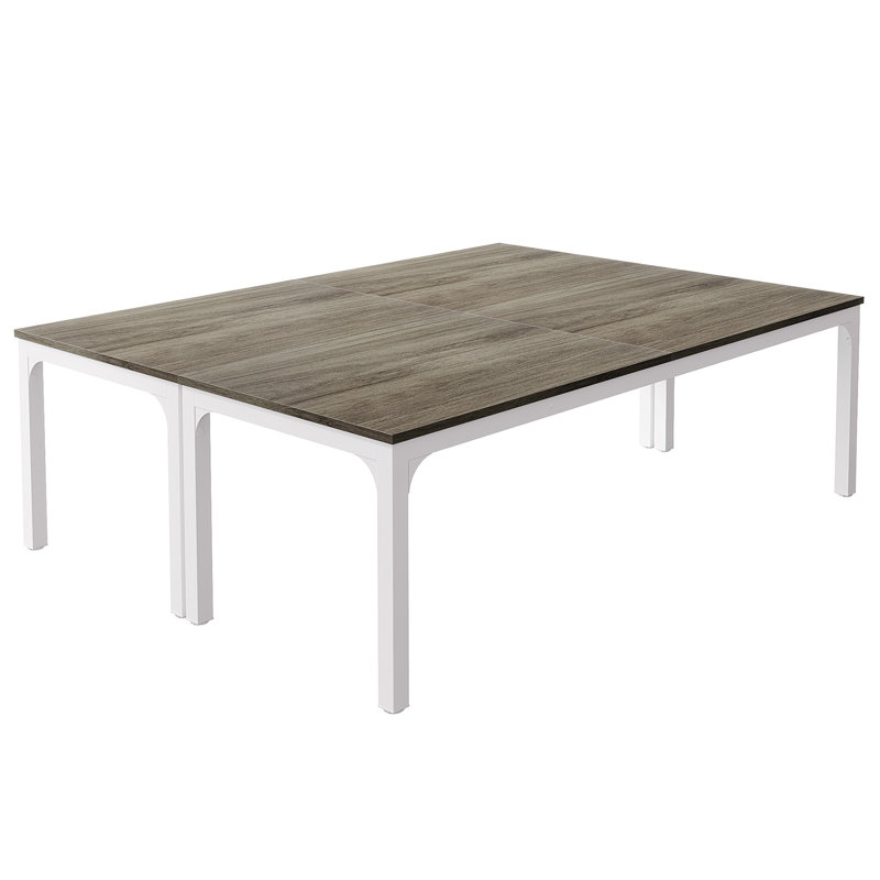 Bureau d'ordinateur très long 78,7 "pour 2 personnes (sans la chaise), Gris